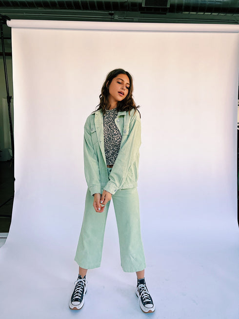 Sweet Emotion Corduroy Jacket// Sage